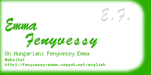 emma fenyvessy business card